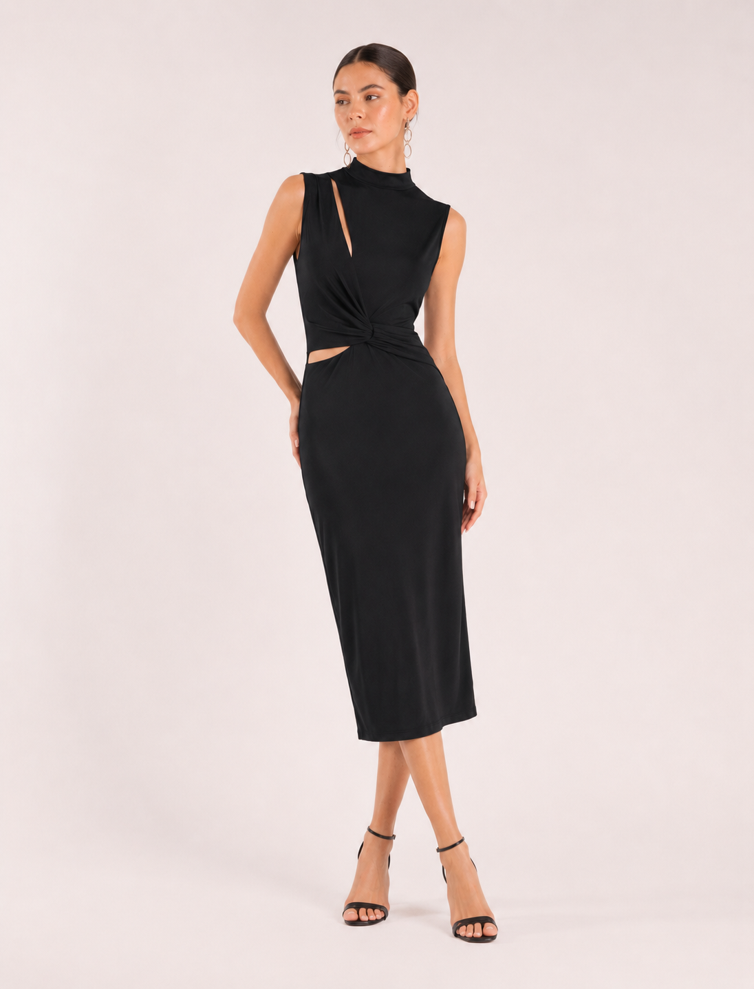 NORA Sculpt Cut-Out Midi Dress