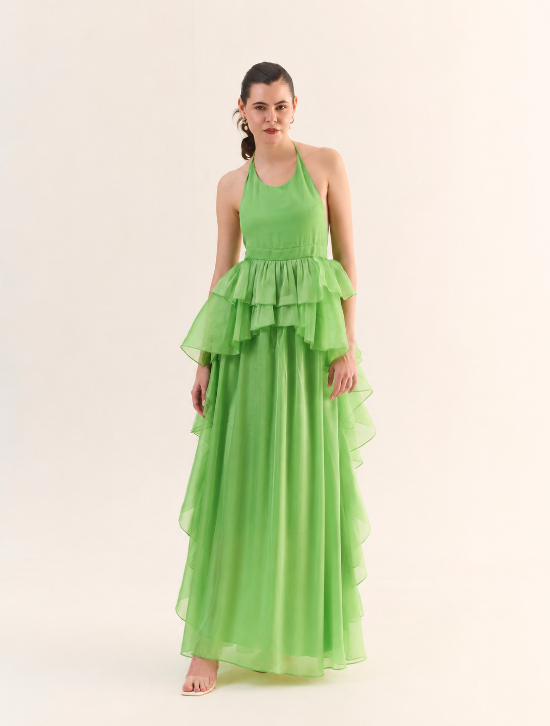 ANNA Cascade Ruffle Maxi Dress
