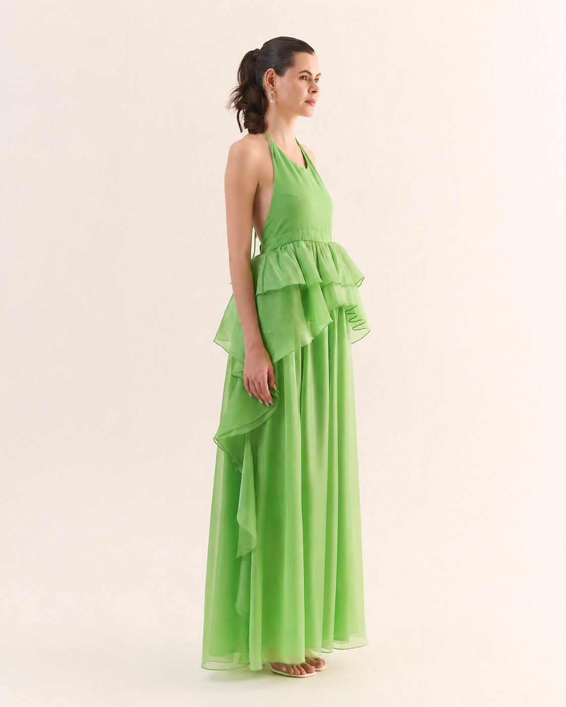 ANNA Cascade Ruffle Maxi Dress