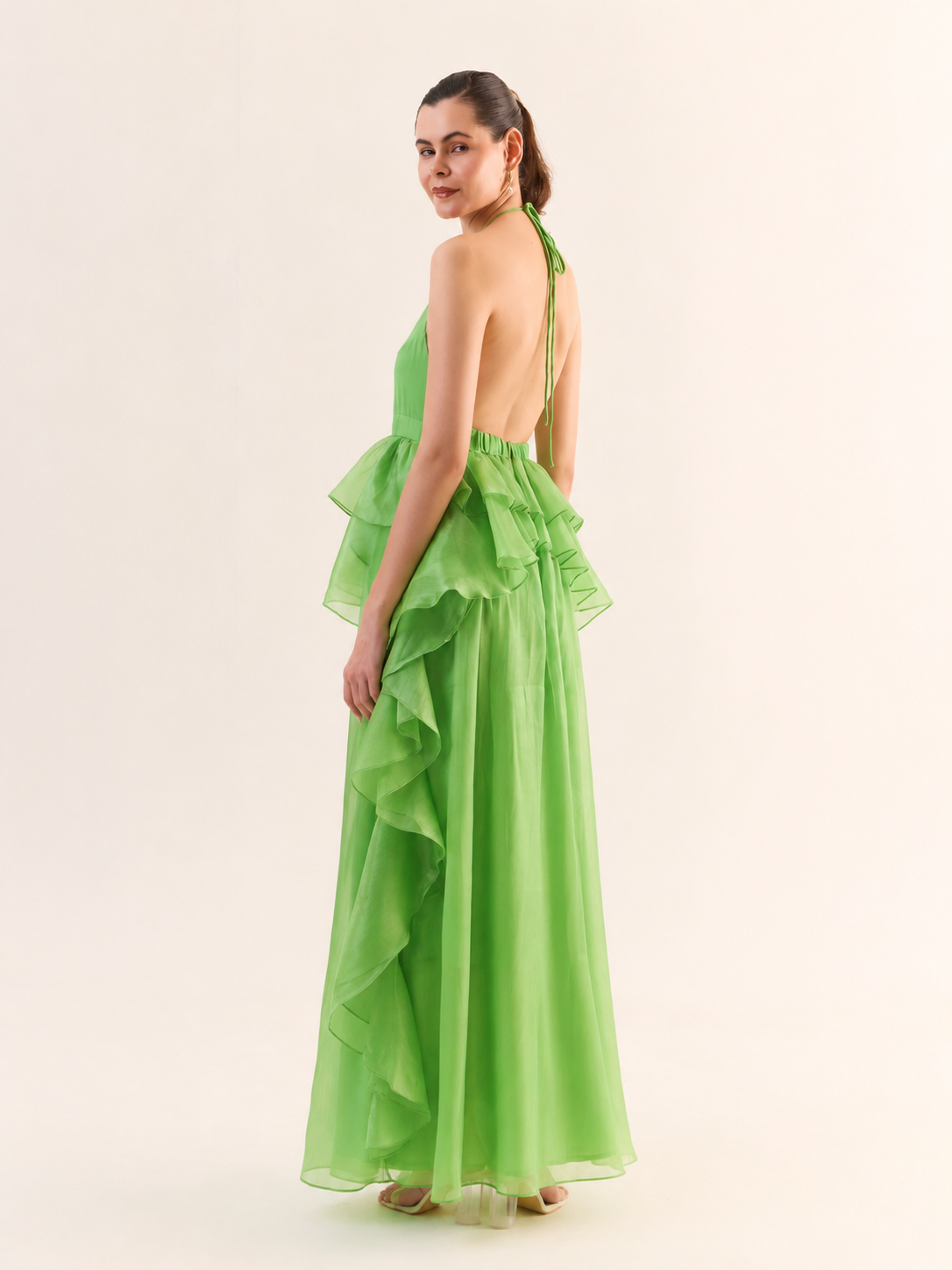 ANNA Cascade Ruffle Maxi Dress