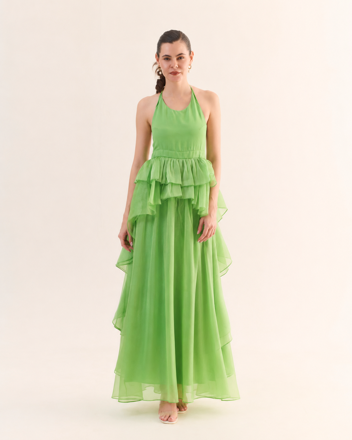 ANNA Cascade Ruffle Maxi Dress