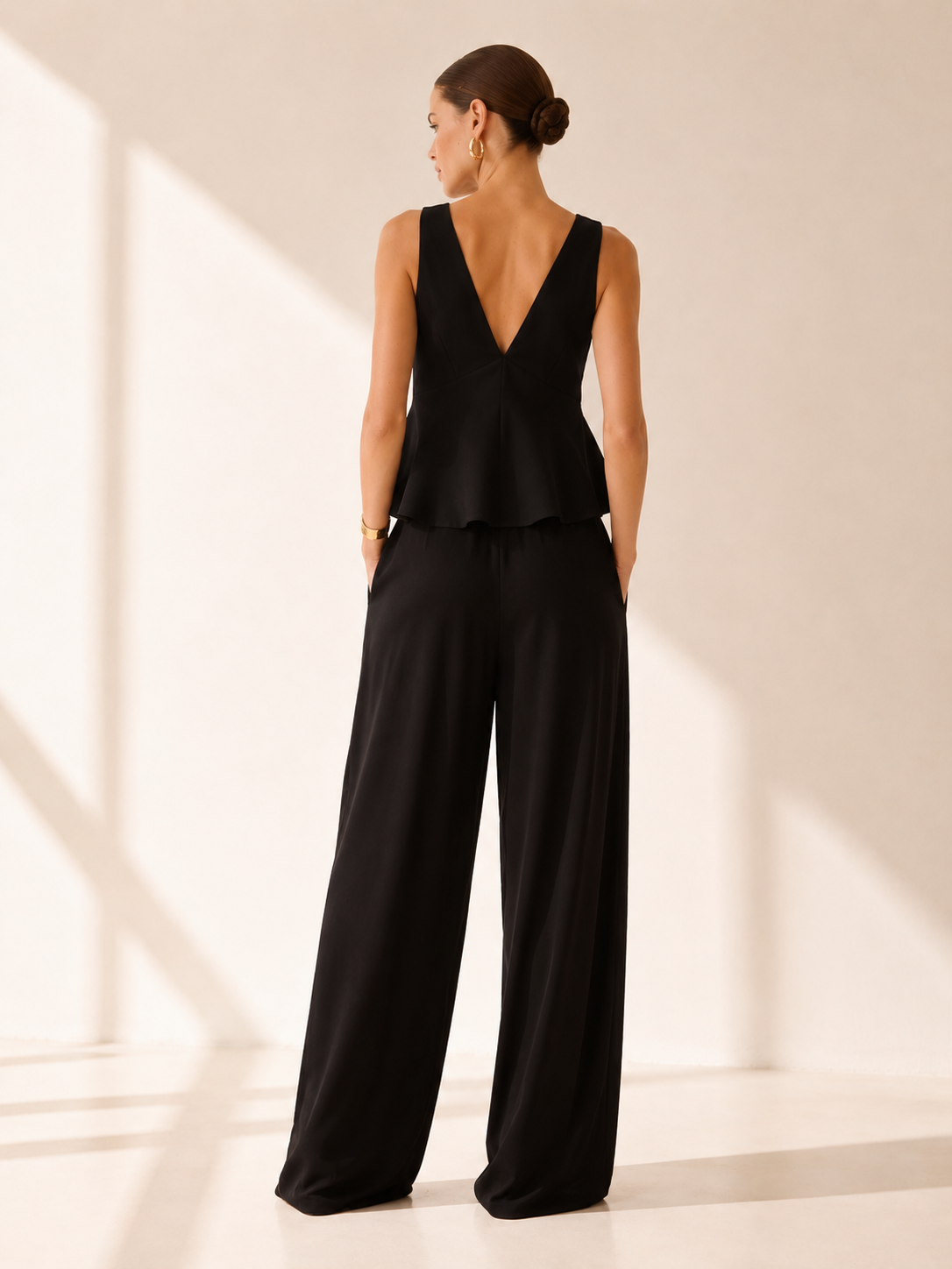 ELARA Sculpted Peplum Set