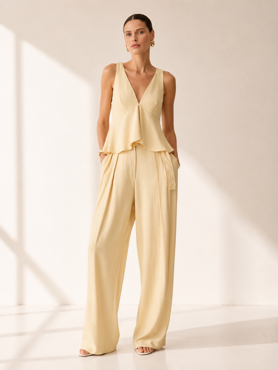 AARIA Peplum Tailored Set