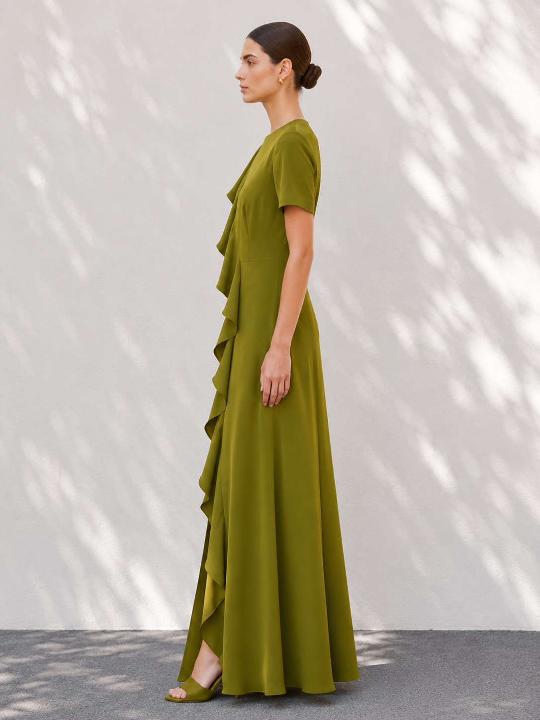SELENA Moss Cascade Maxi Dress