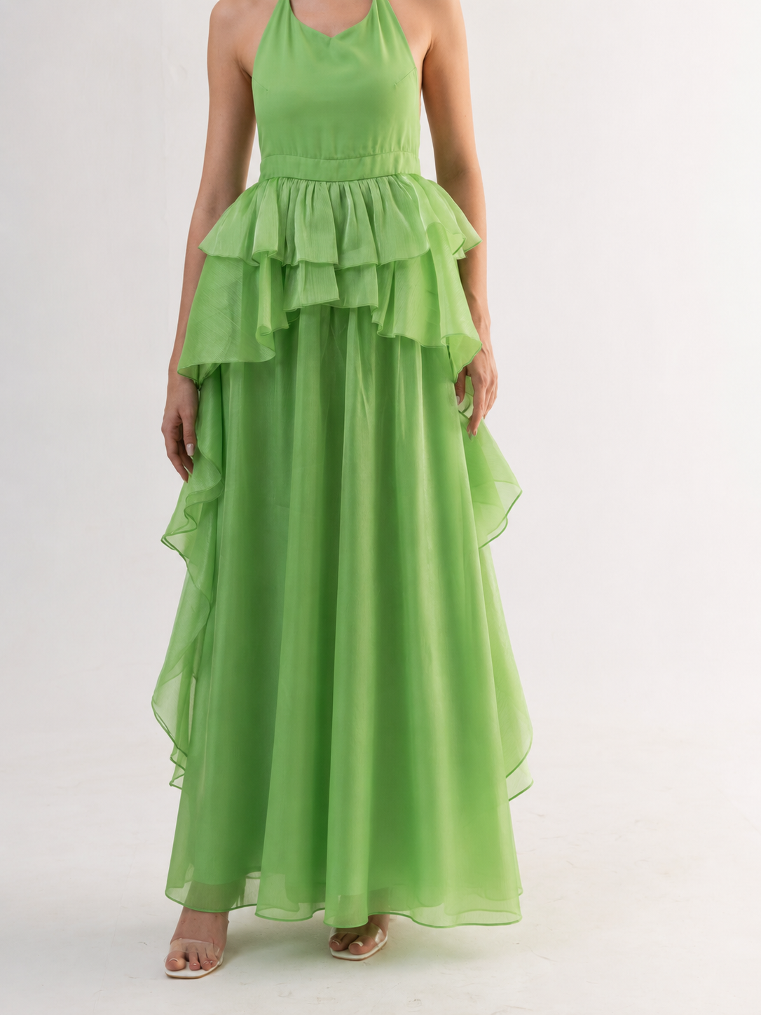 ANNA Cascade Ruffle Maxi Dress