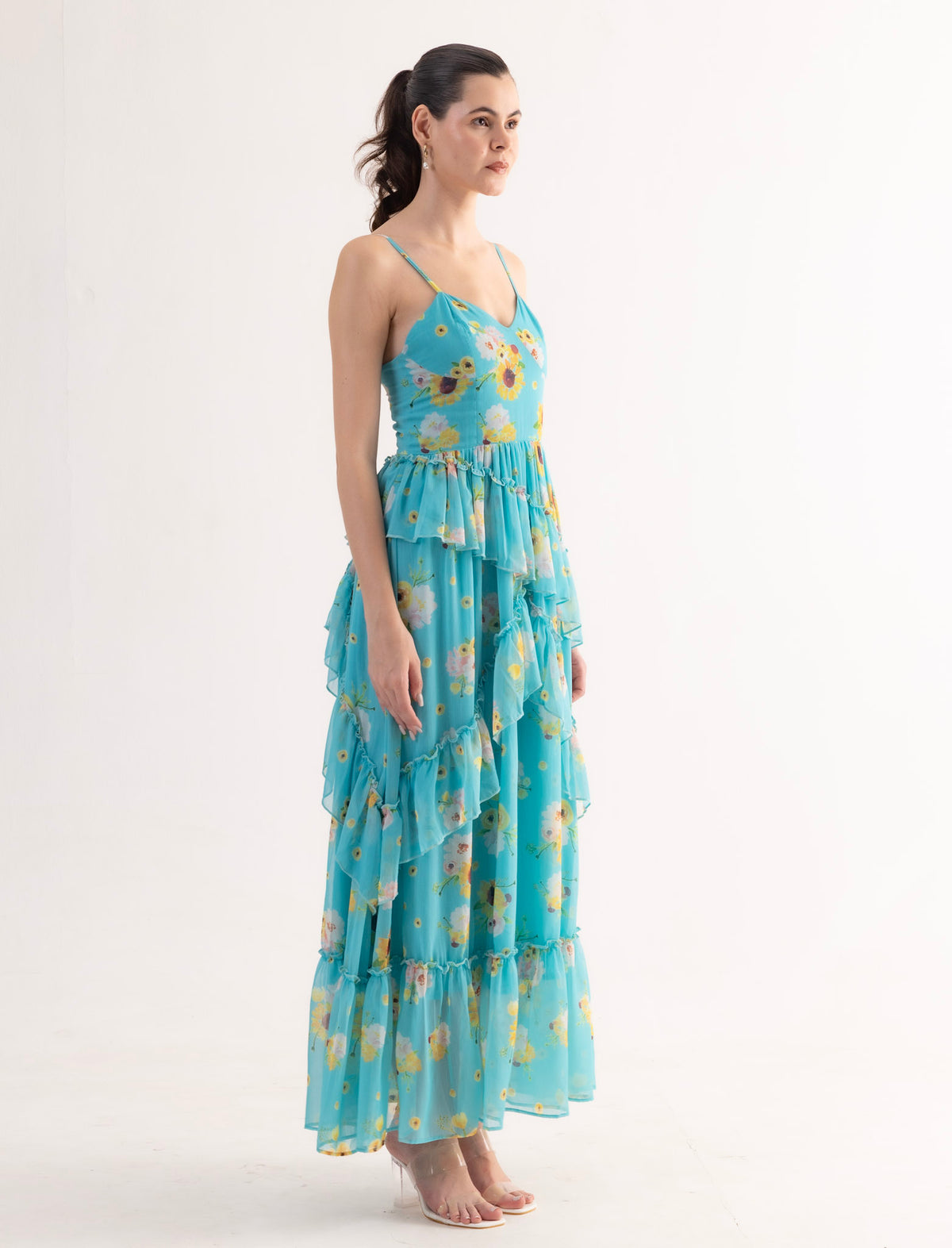 DAISY Bloom Cascade Maxi Dress