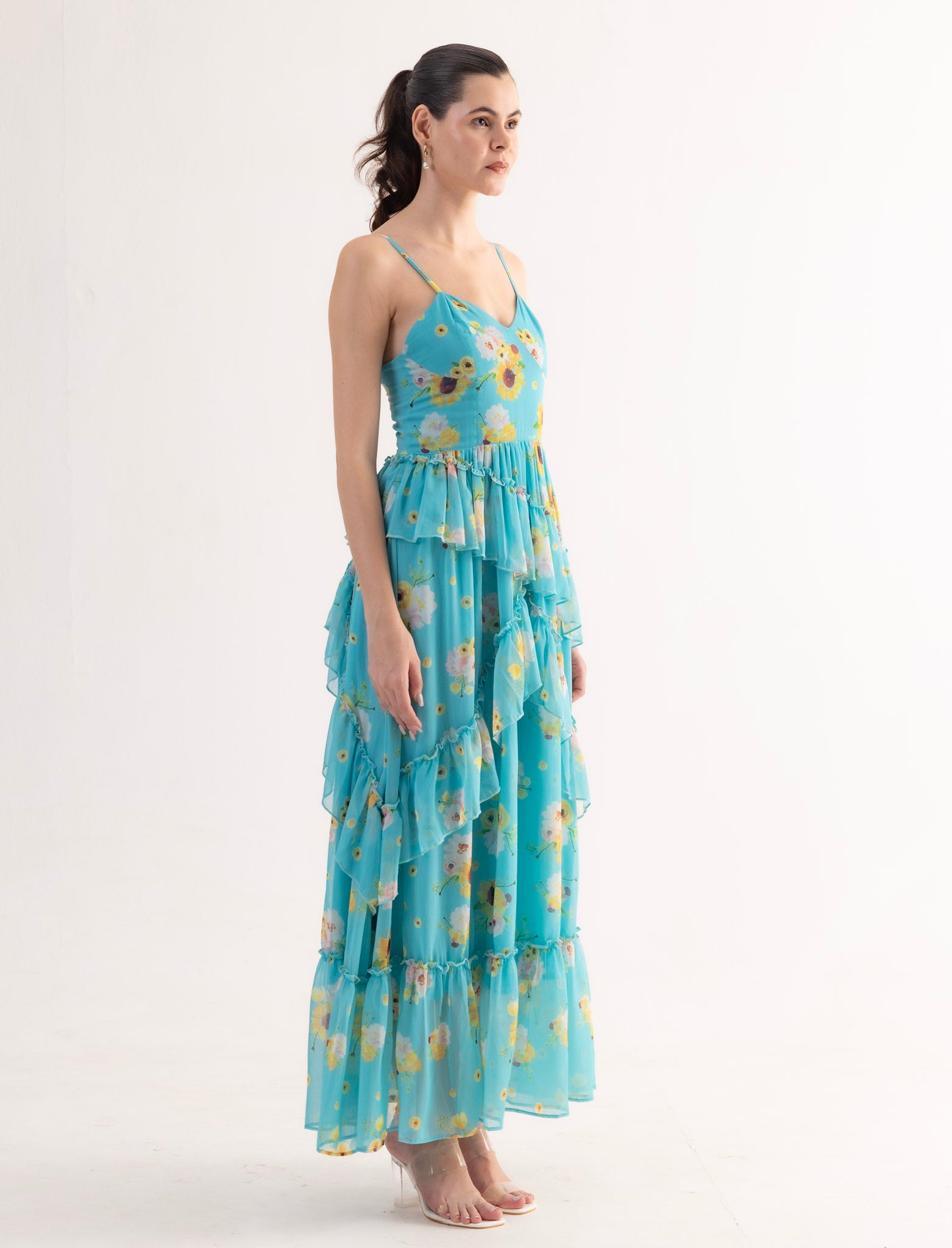 MARISOL Cascade Maxi Dress