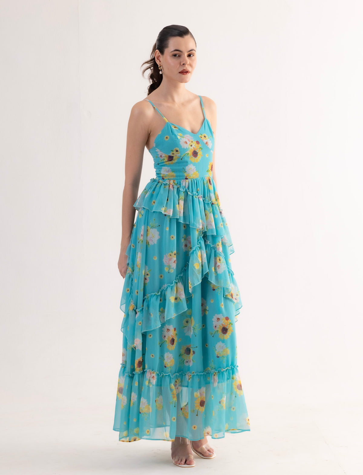 DAISY Bloom Cascade Maxi Dress
