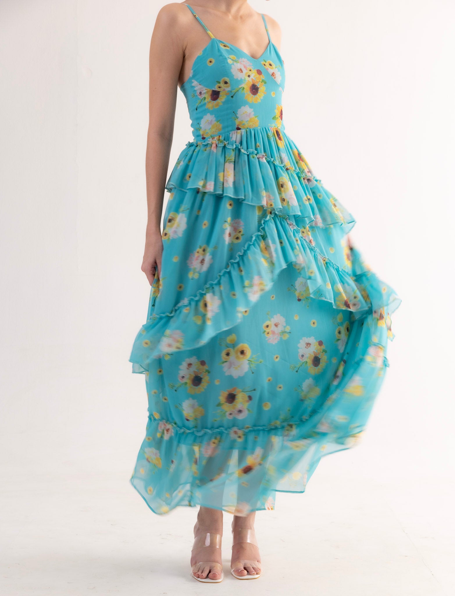 MARISOL Cascade Maxi Dress