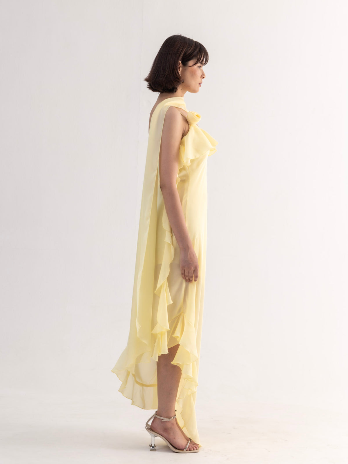 SOFIA Rose Scarf Asymmetric Dress
