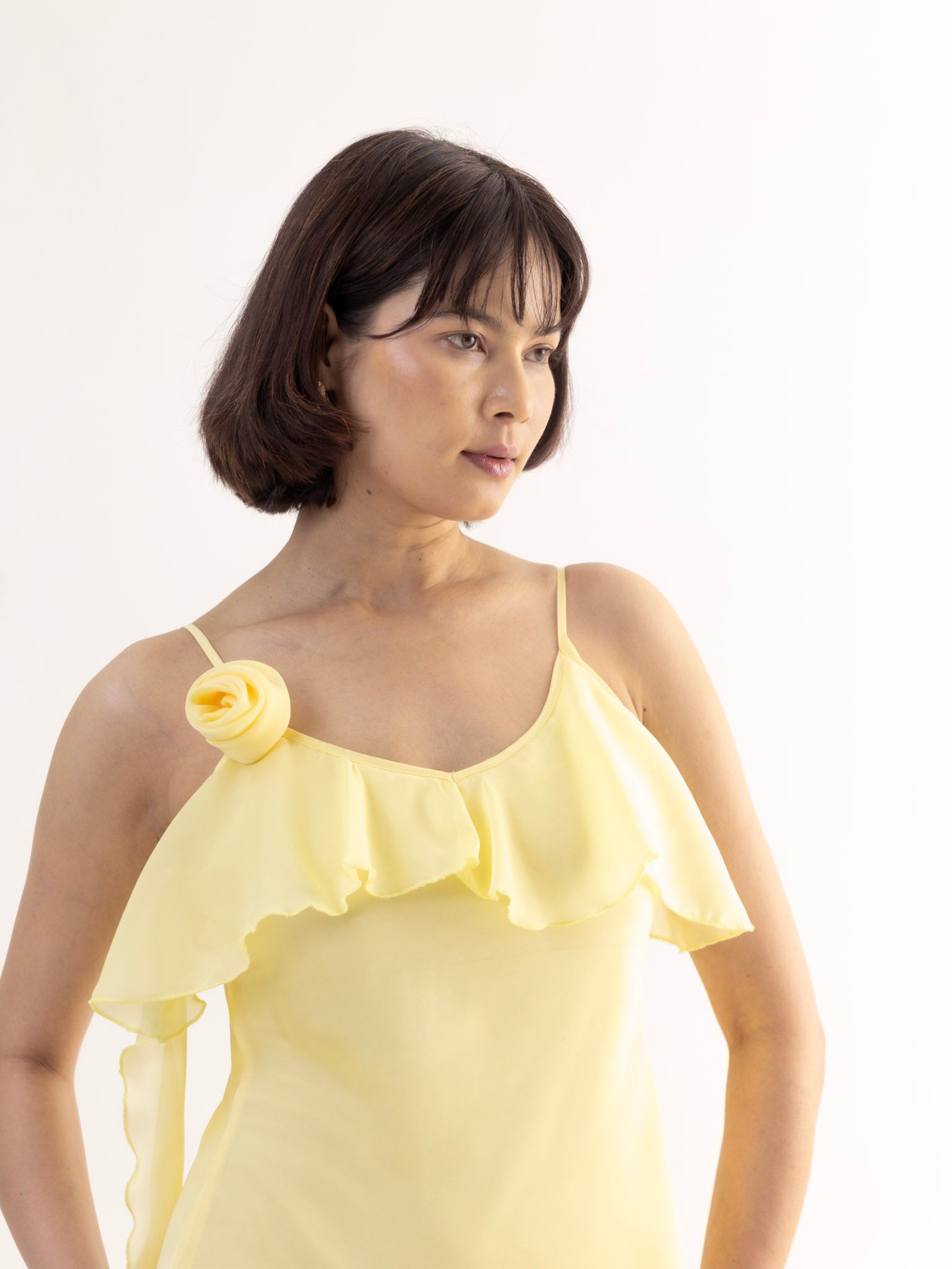 SOFIA Rose Scarf Asymmetric Dress