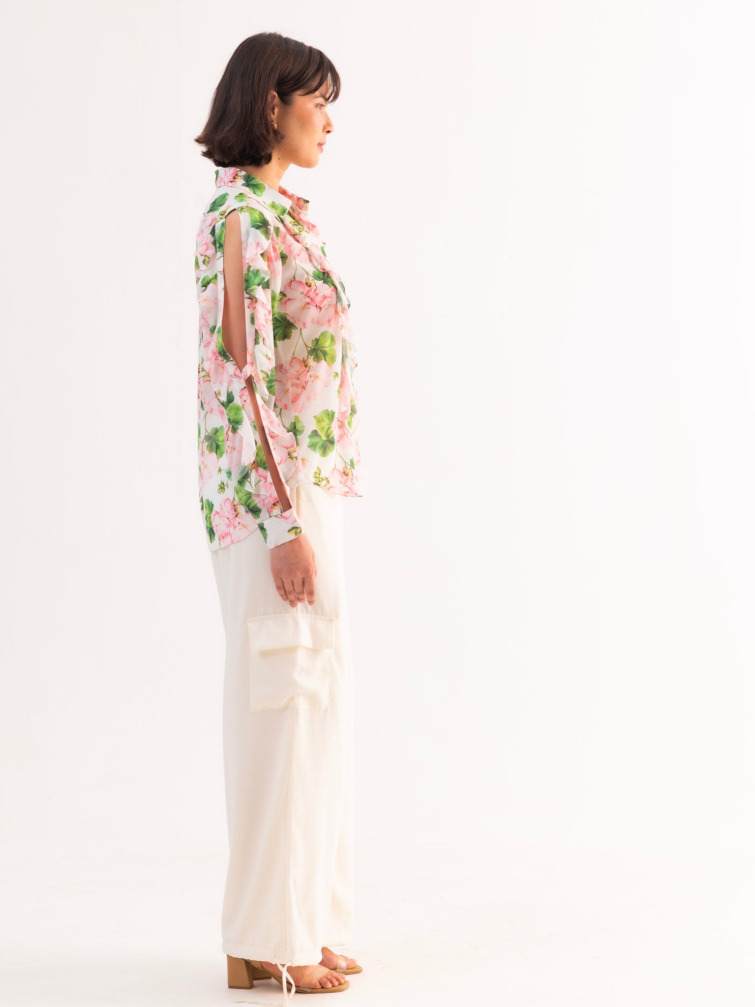 FLORENCE Floral Ruffle Shirt