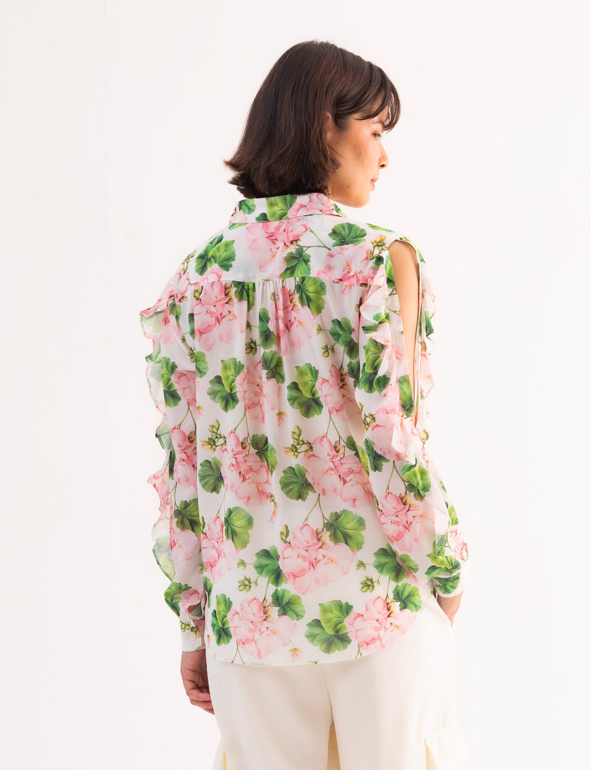 FLORENCE Floral Ruffle Shirt