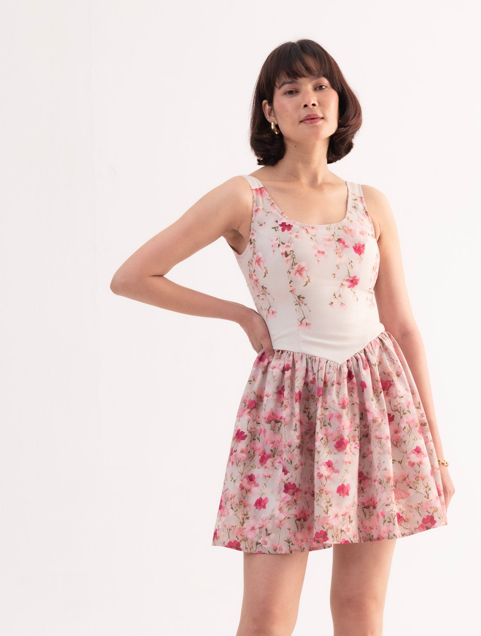 MILA Floral Skater Mini Dress