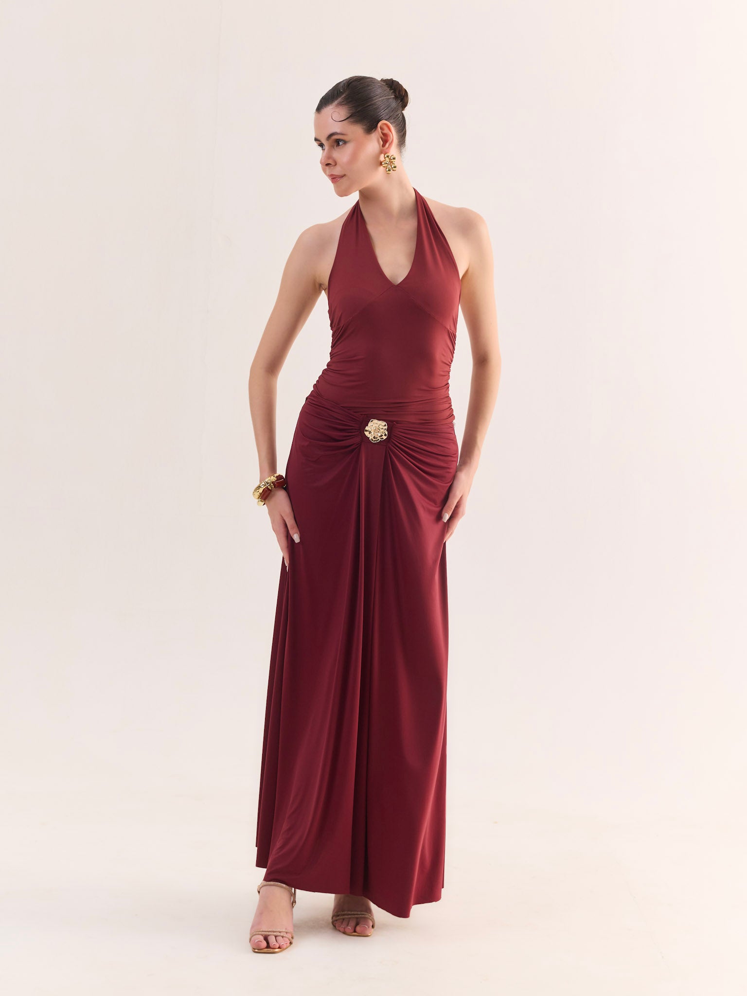 ERICA Halter neck top and Draped Skirt Co-ord Set