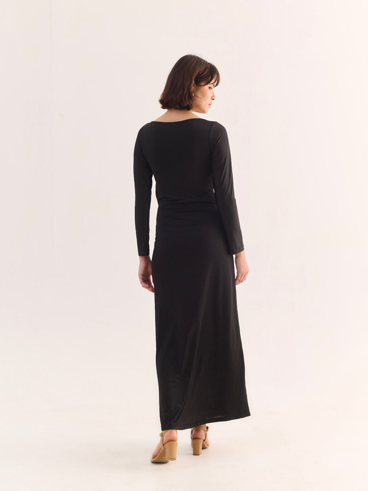 DORNA Black Cut-out Maxi Dress