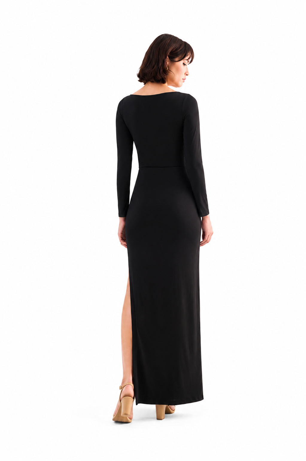 DORNA Black Cut-out Maxi Dress