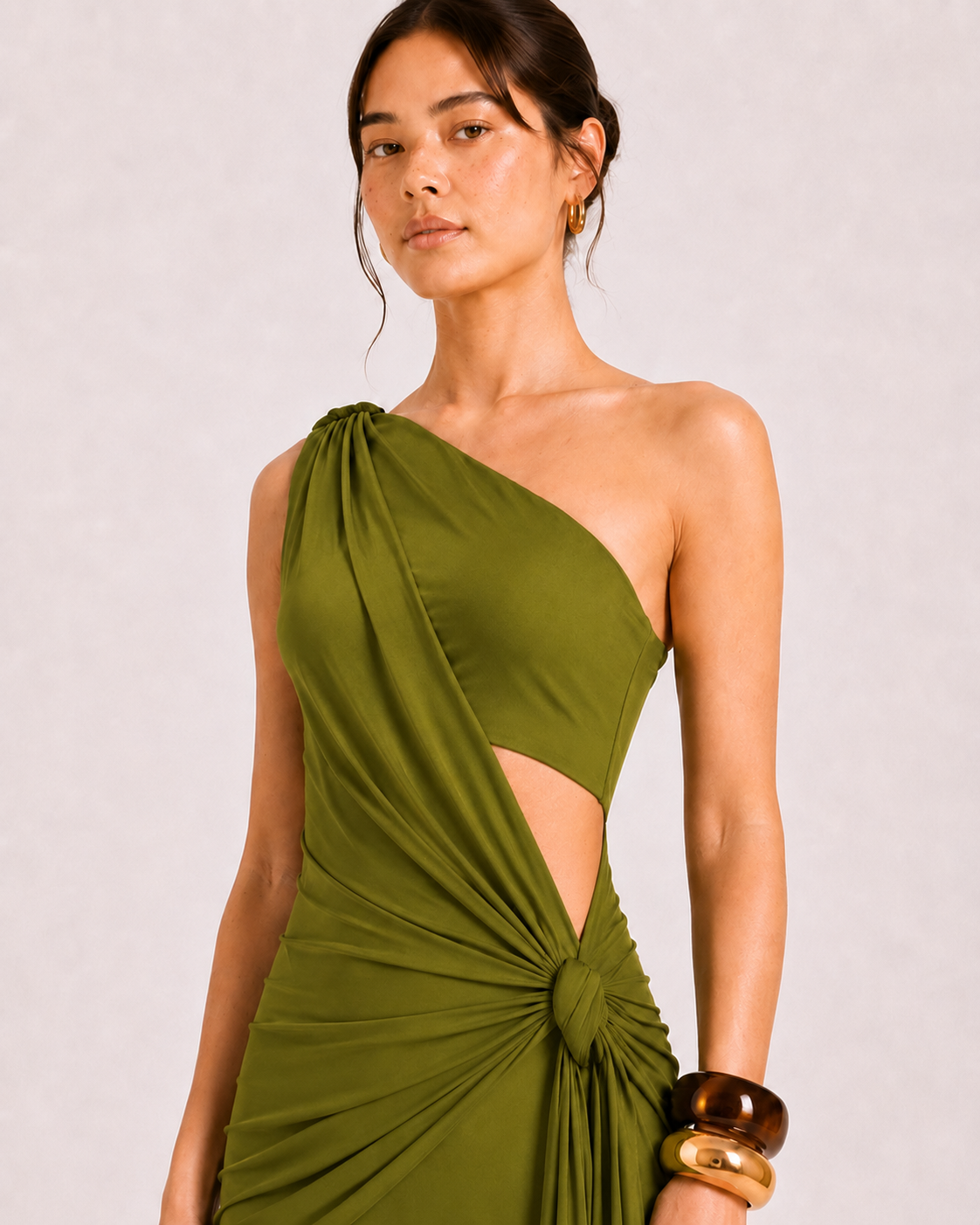 ZARIA Asymmetric Drape Maxi Dress