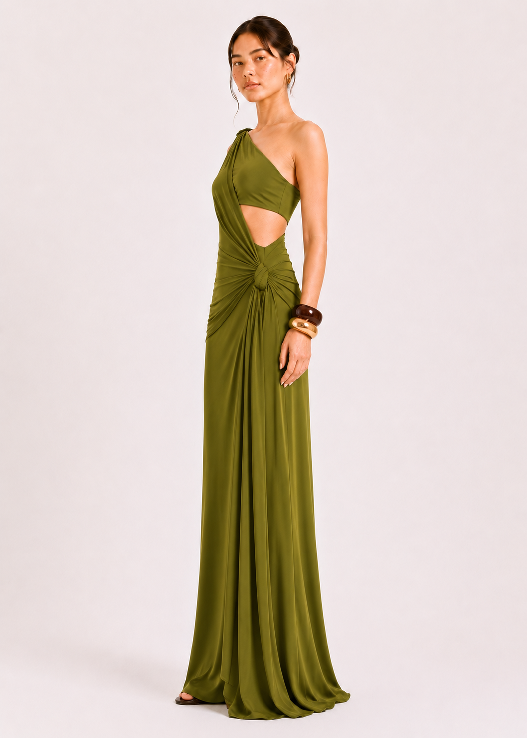 ZARIA Asymmetric Drape Maxi Dress