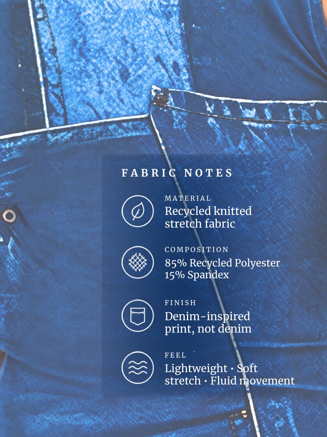 FABLE Denim Print Full Sleeve Top