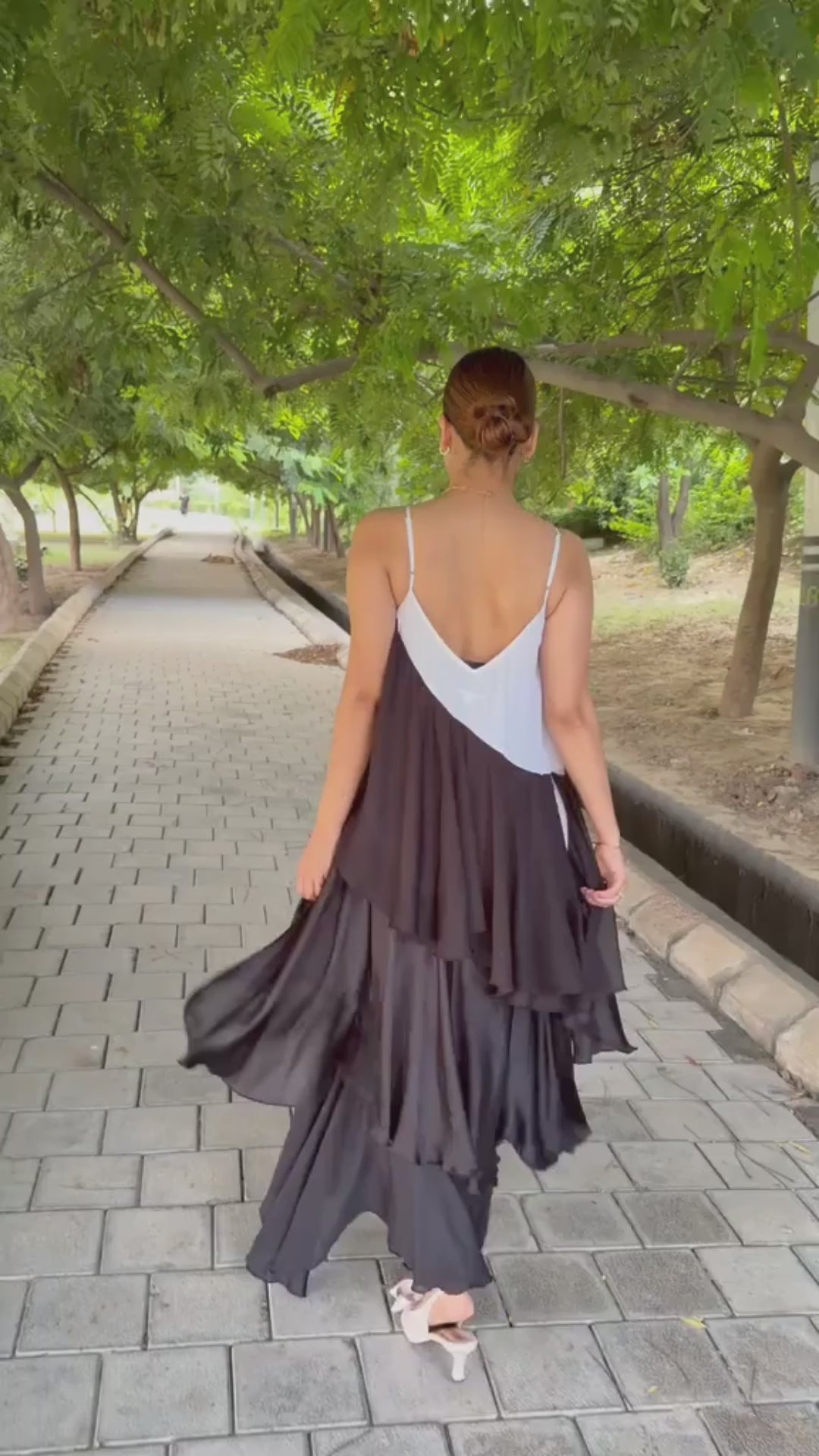 MONROE Asymmetric Layered Midi Dress