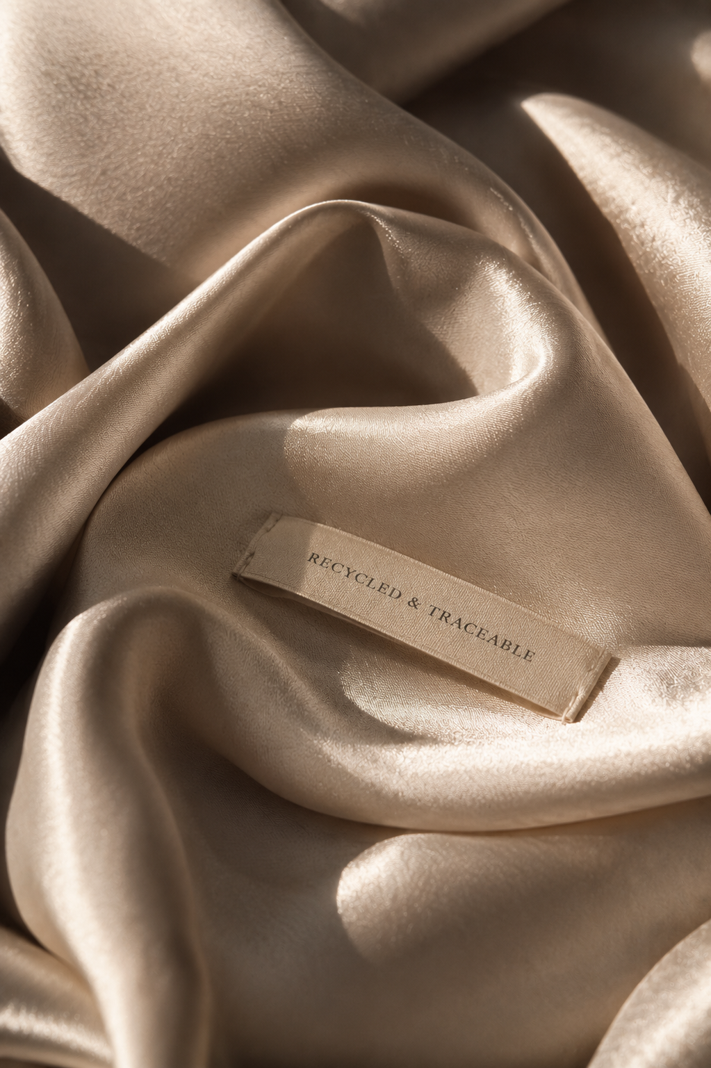 Recycled and traceable label on soft fabric